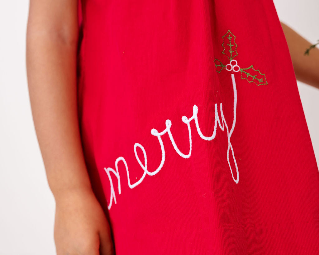 Lullaby Set Red Corduroy Merry Dress