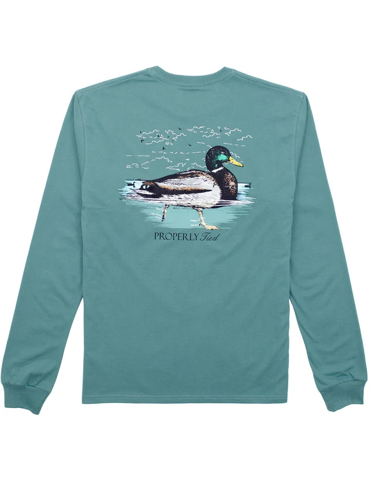Properly Tied Swimming Mallard Marine Mist