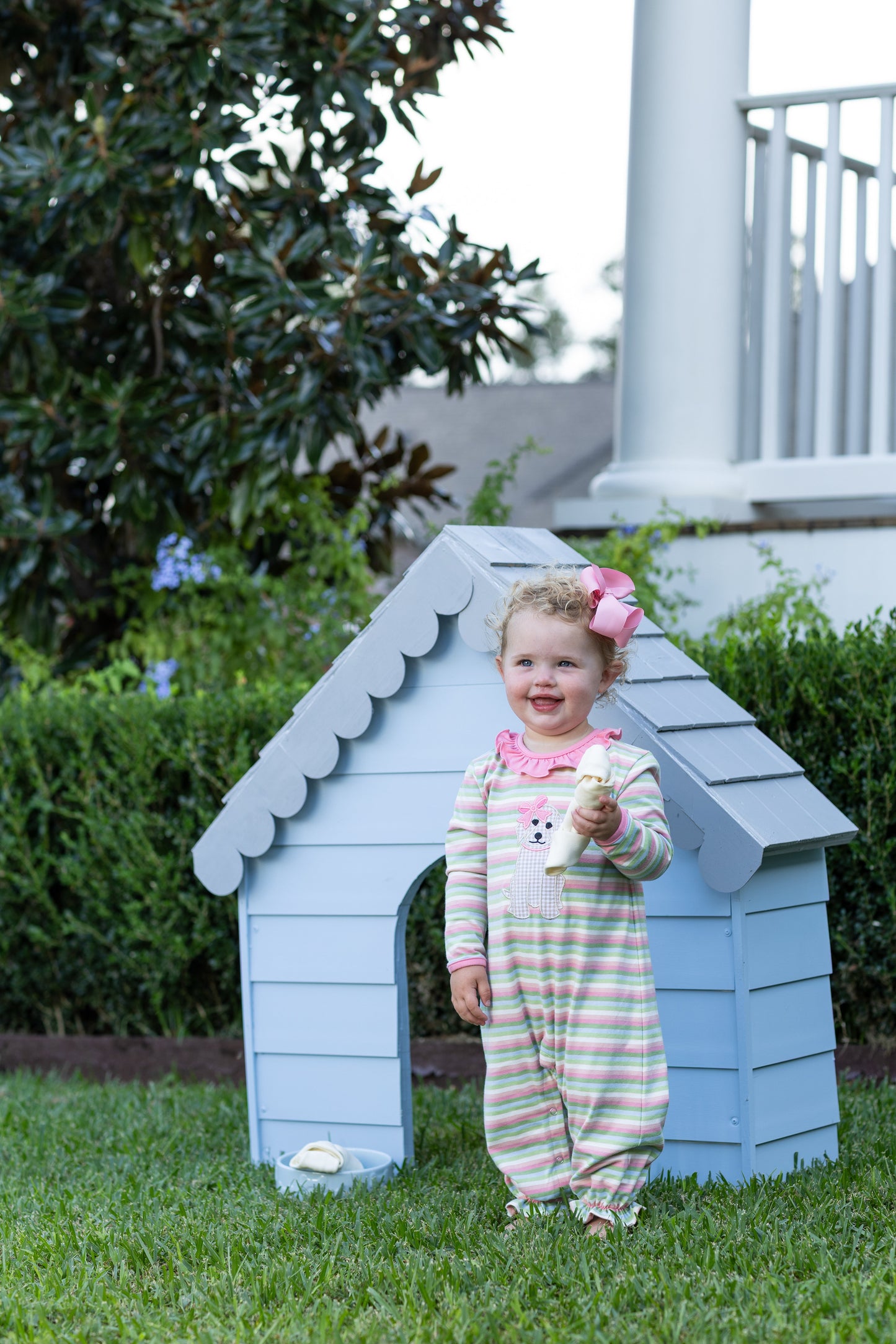 Trotter Street Puppy Ruffle Romper