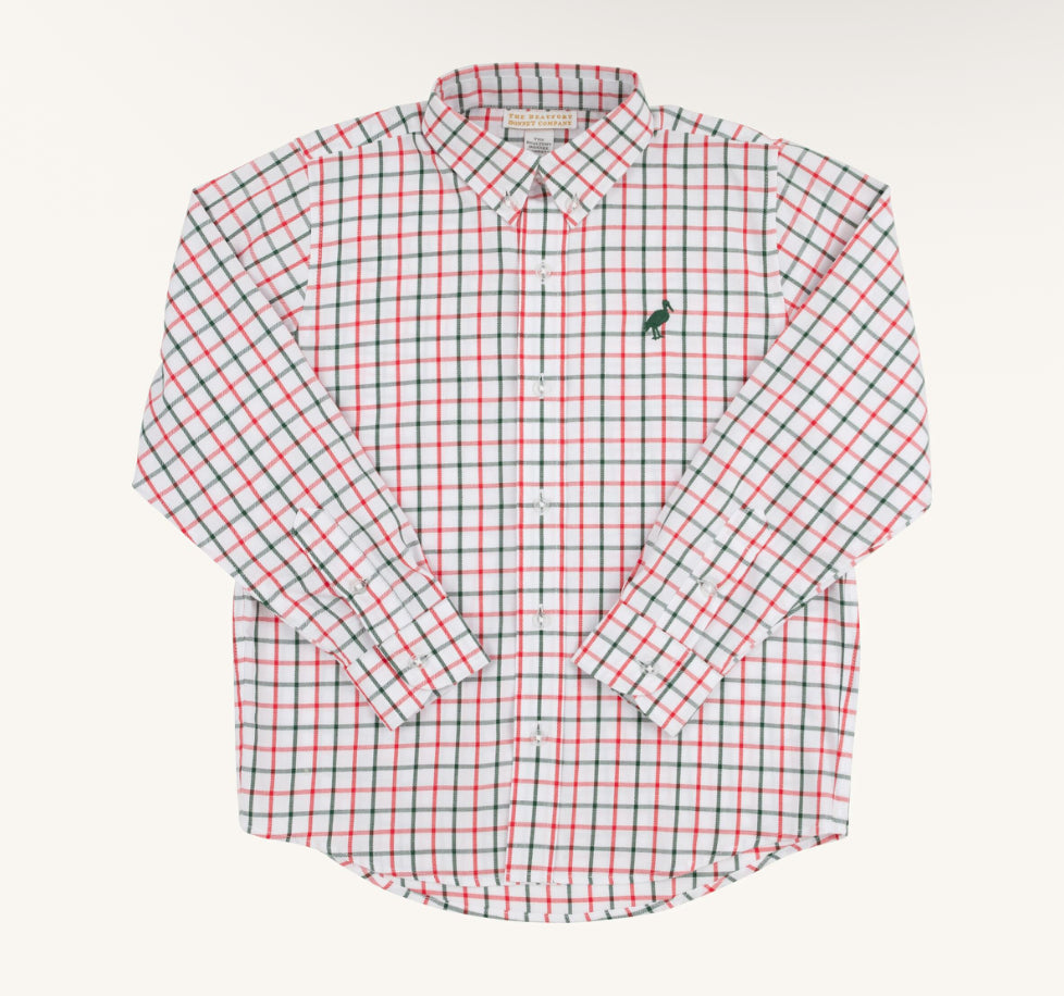 TBBC Old Town Tattersall/Grier Green Dress Shirt