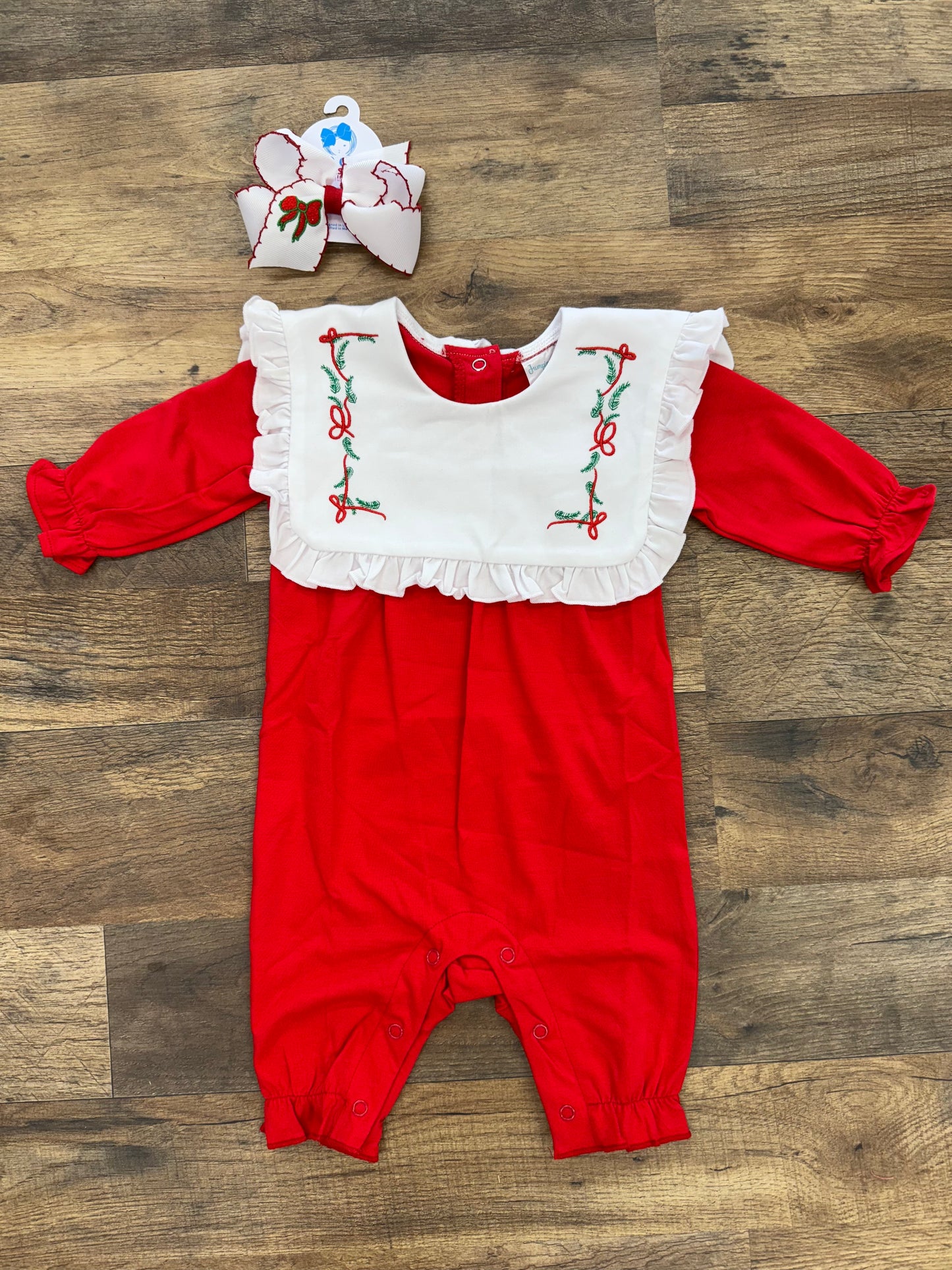 Jumping Jolly Holly Romper