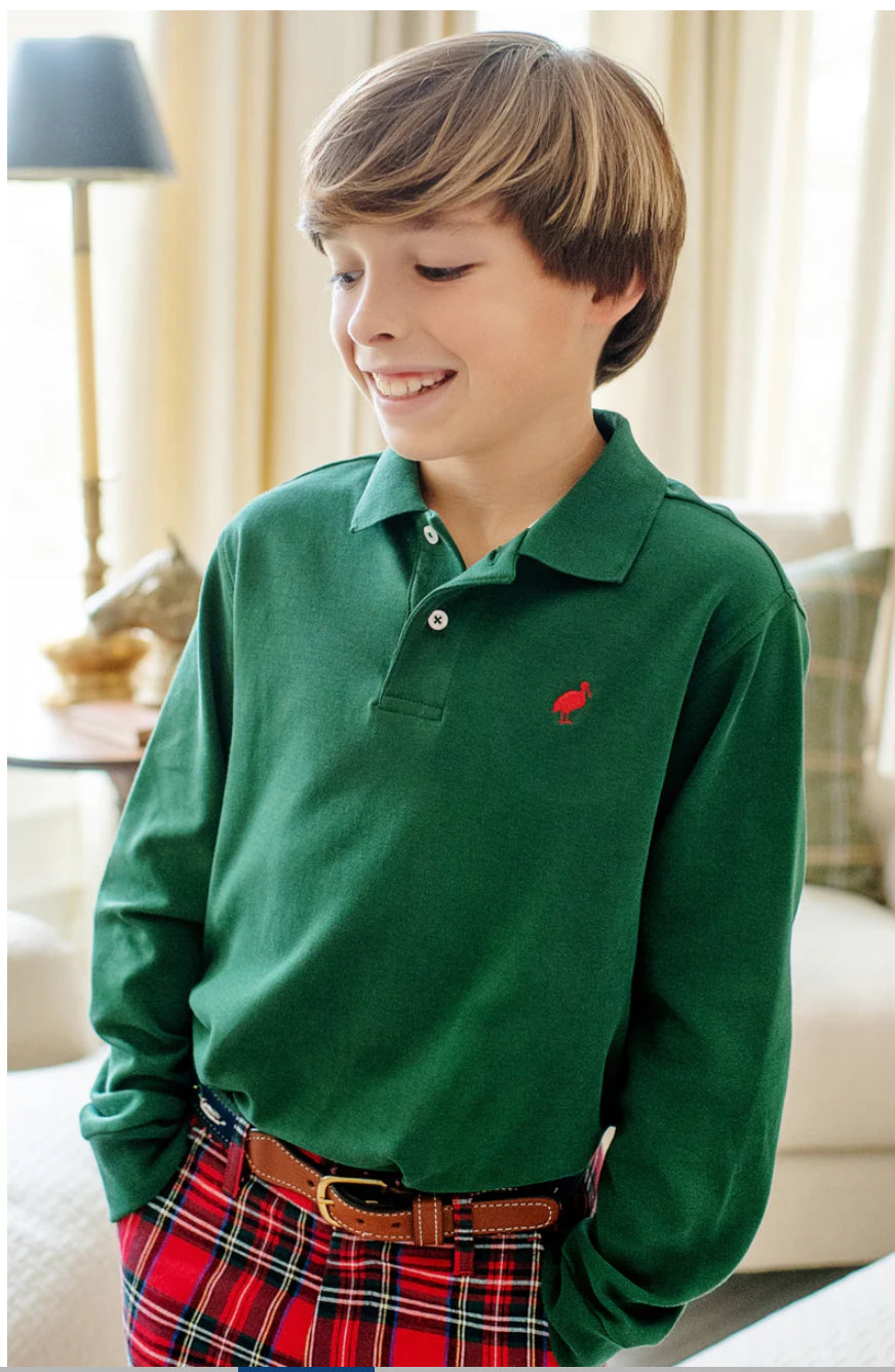 TBBC Grier Green/Richmond Red LS Polo