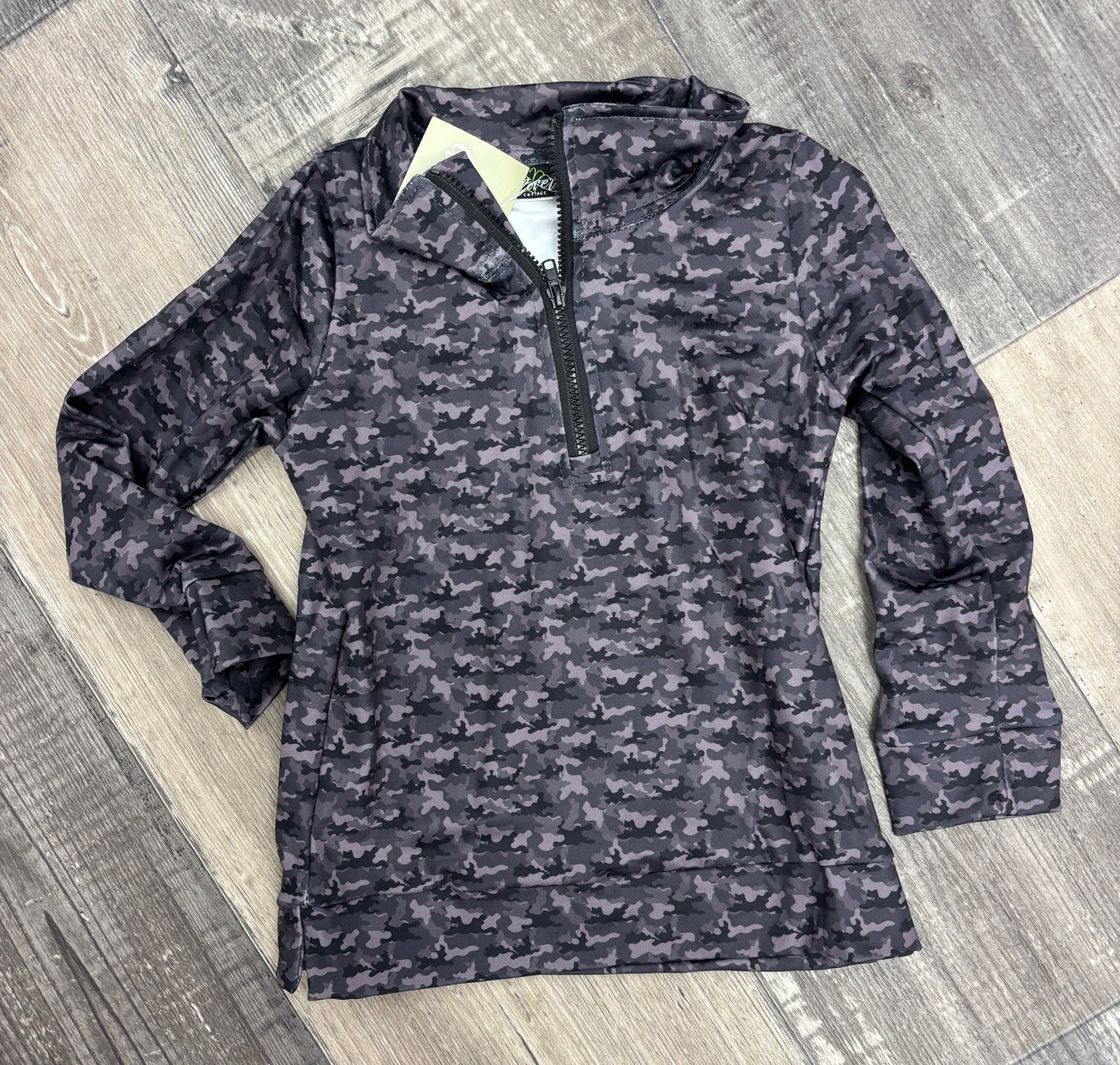Clover Cottage Midnight Camo Boy Quarter Zip