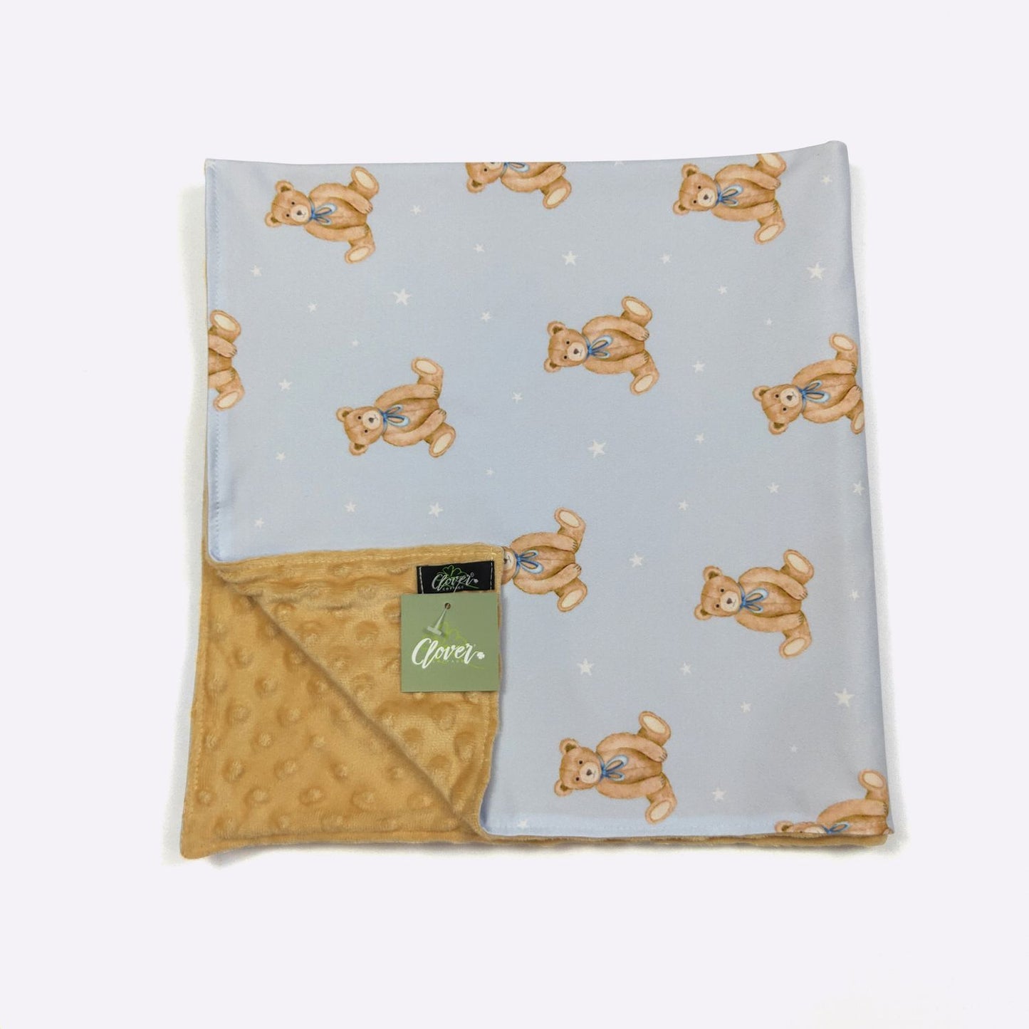 Clover Cottage Blue Teddy Blanket