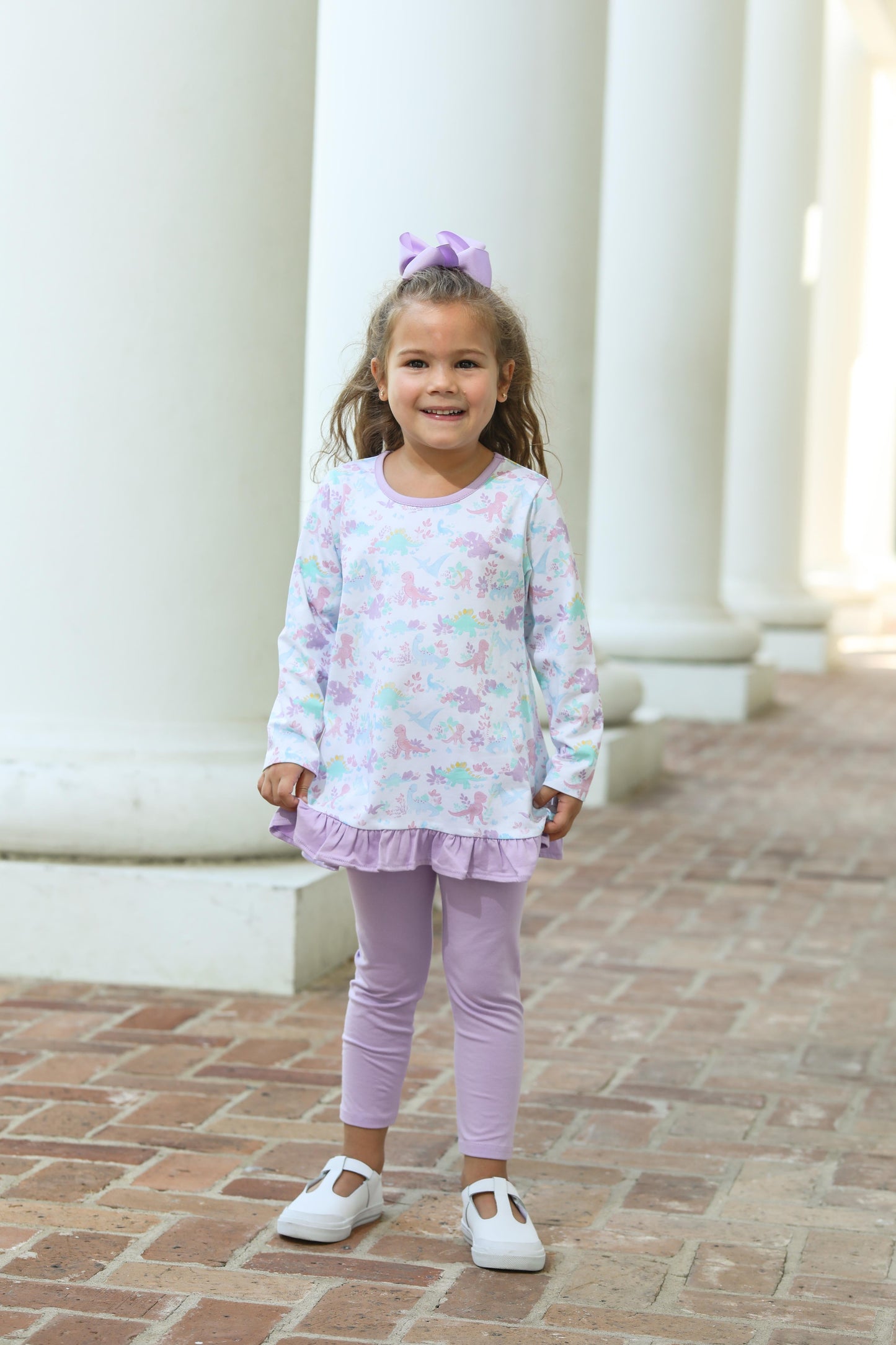 Trotter Street Dino Adventure Ruffle Pants Set