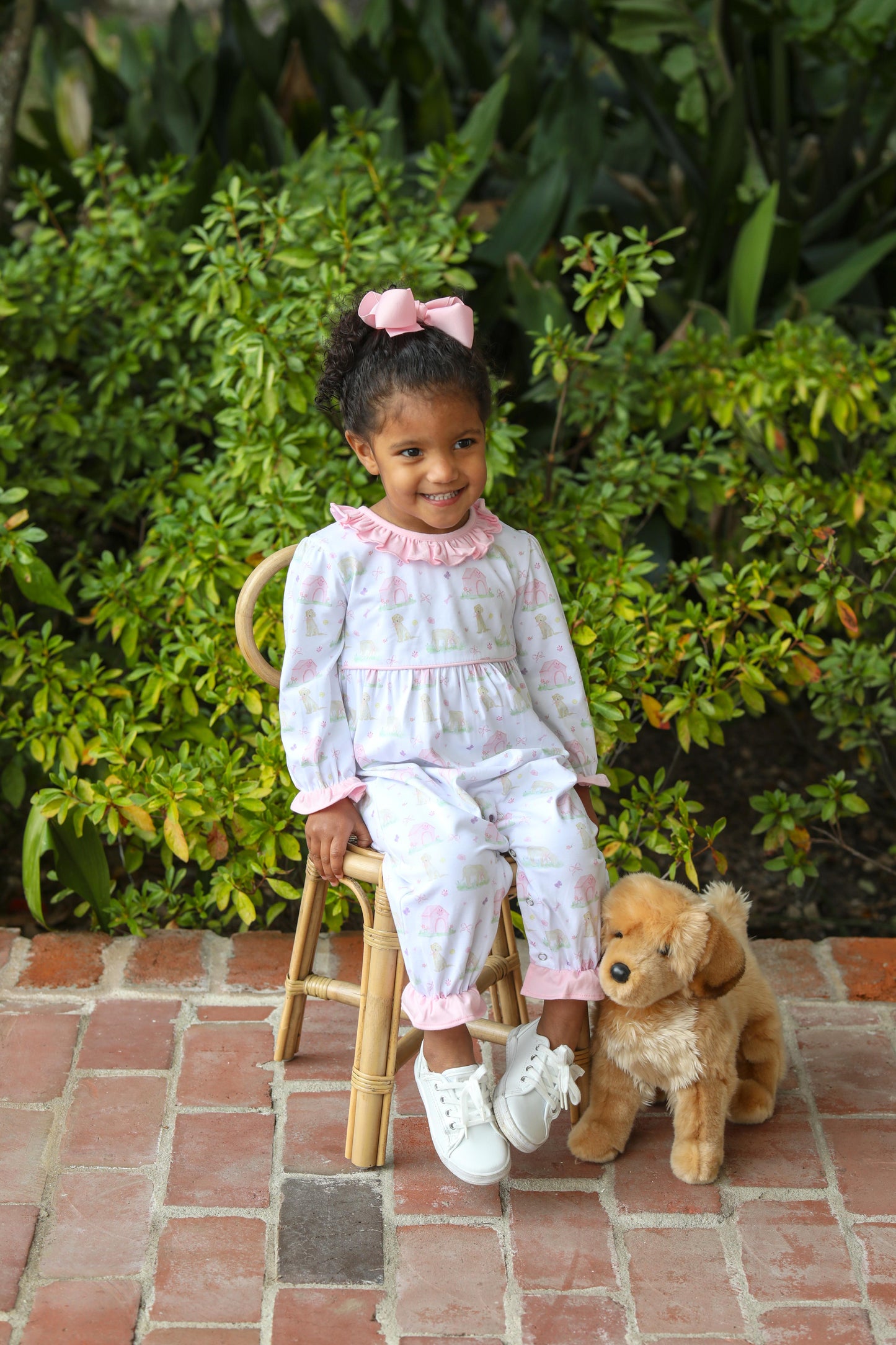 Trotter Street Puppy Pals Ruffle Romper