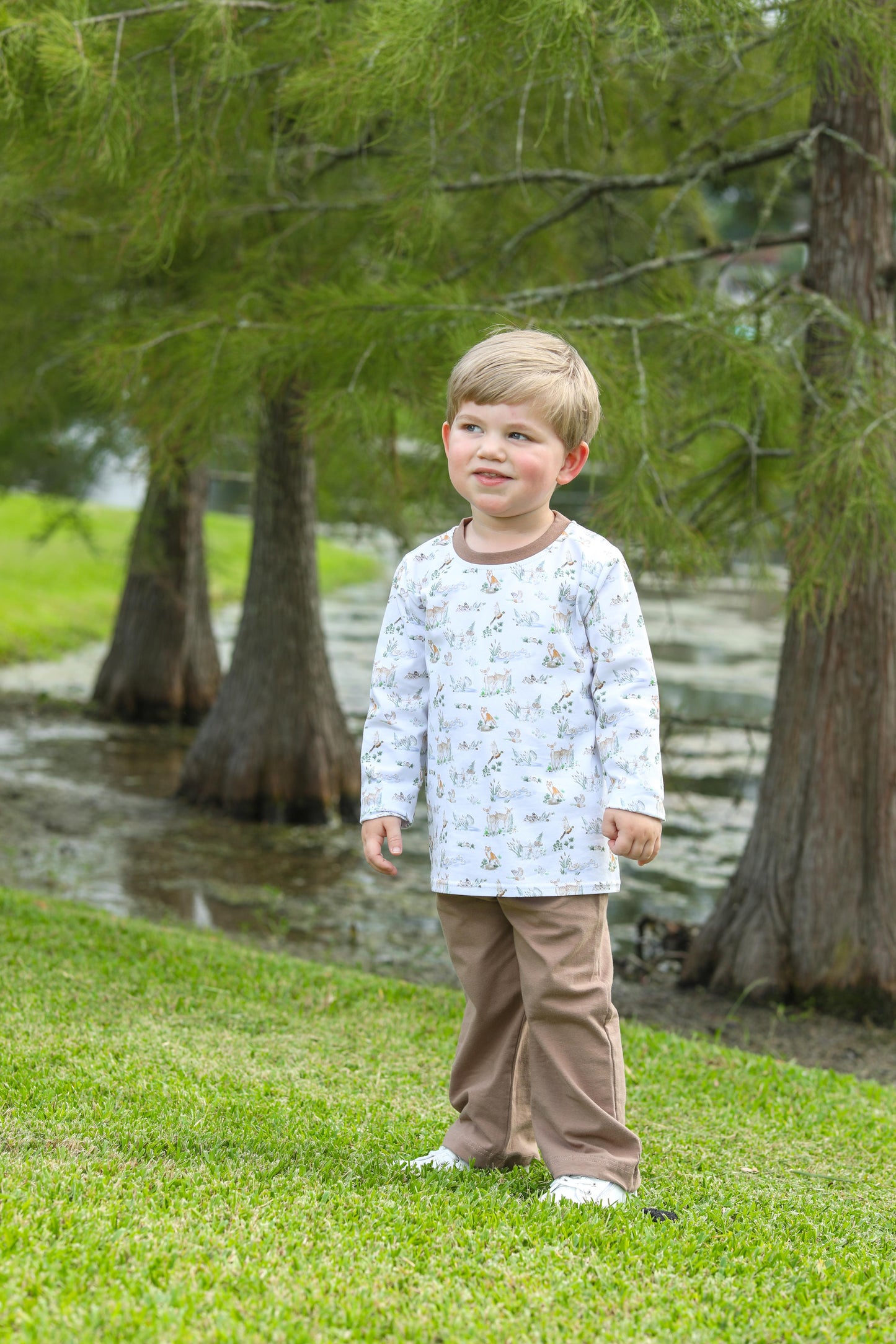 Trotter Street Woodland Friends Pants Set