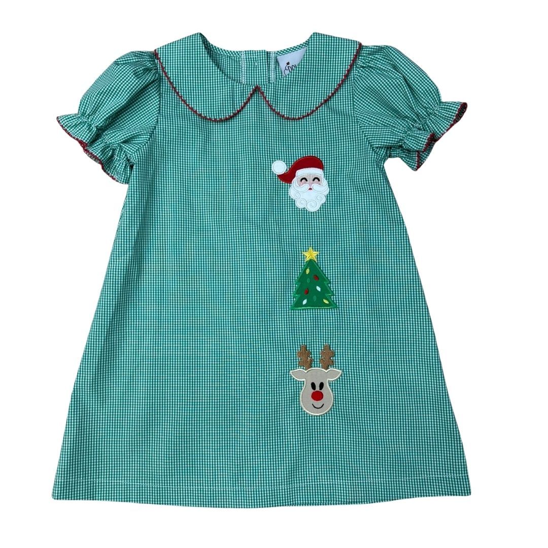 Delaney Green Gingham Christmas Dress
