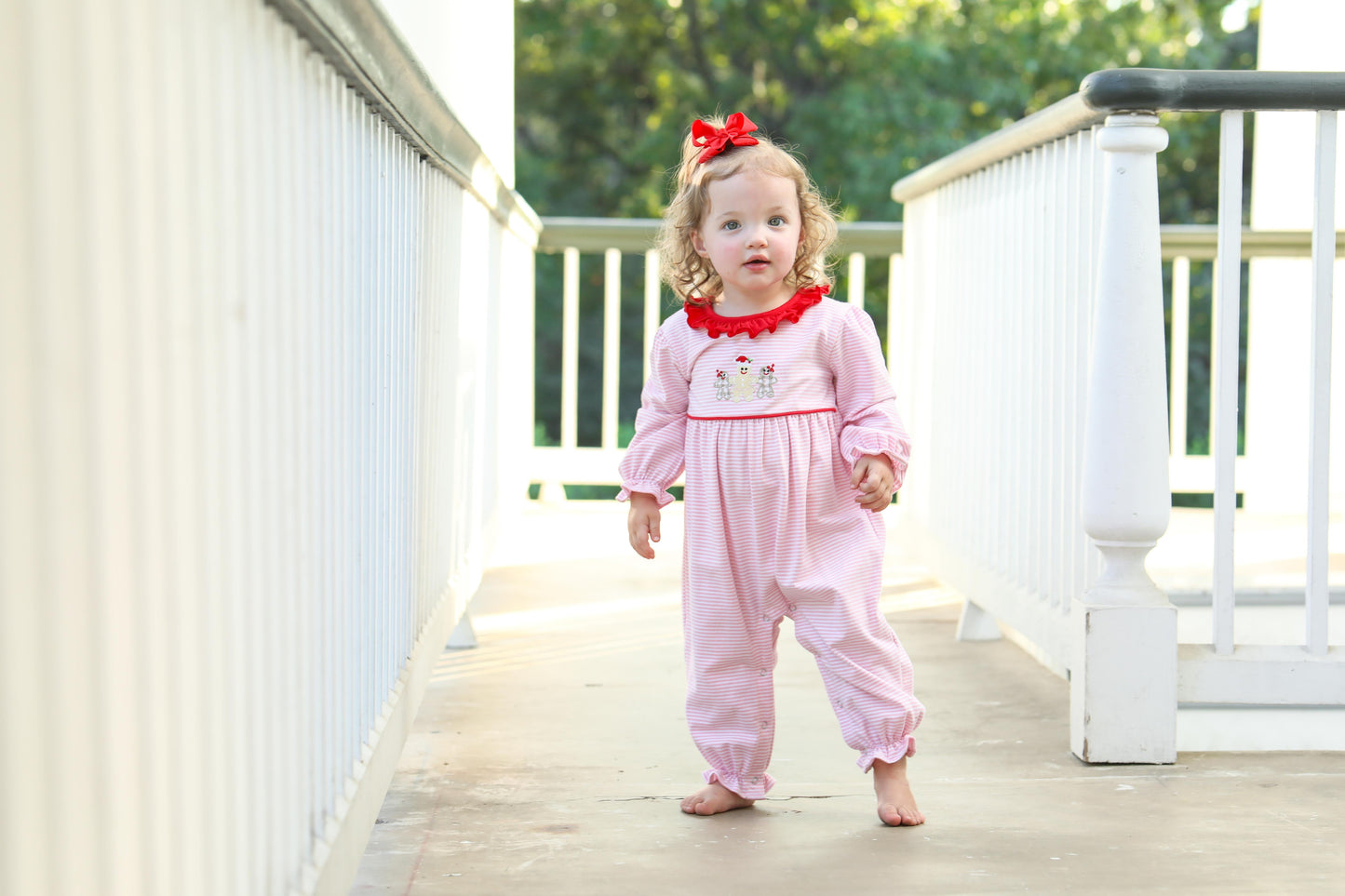 Trotter Street Gingerbread Ruffle Romper