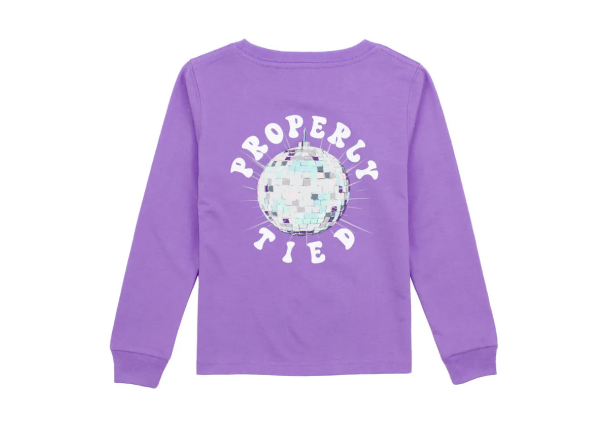 Properly Tied Disco Ball Purple Tee