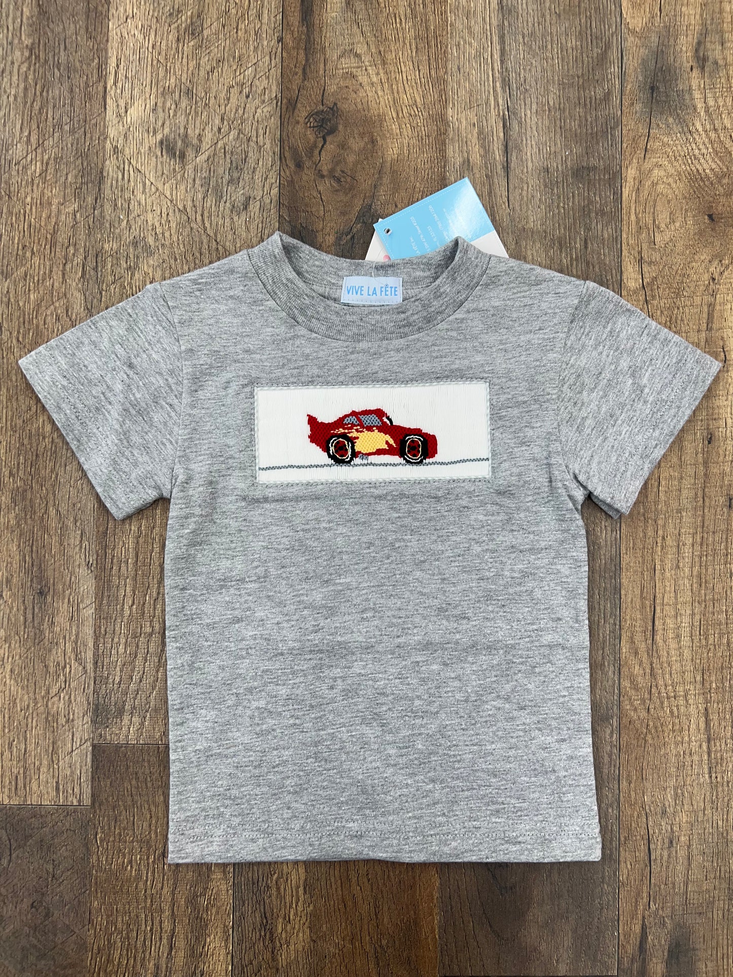 Vive La Fete Grey Race Car Smock