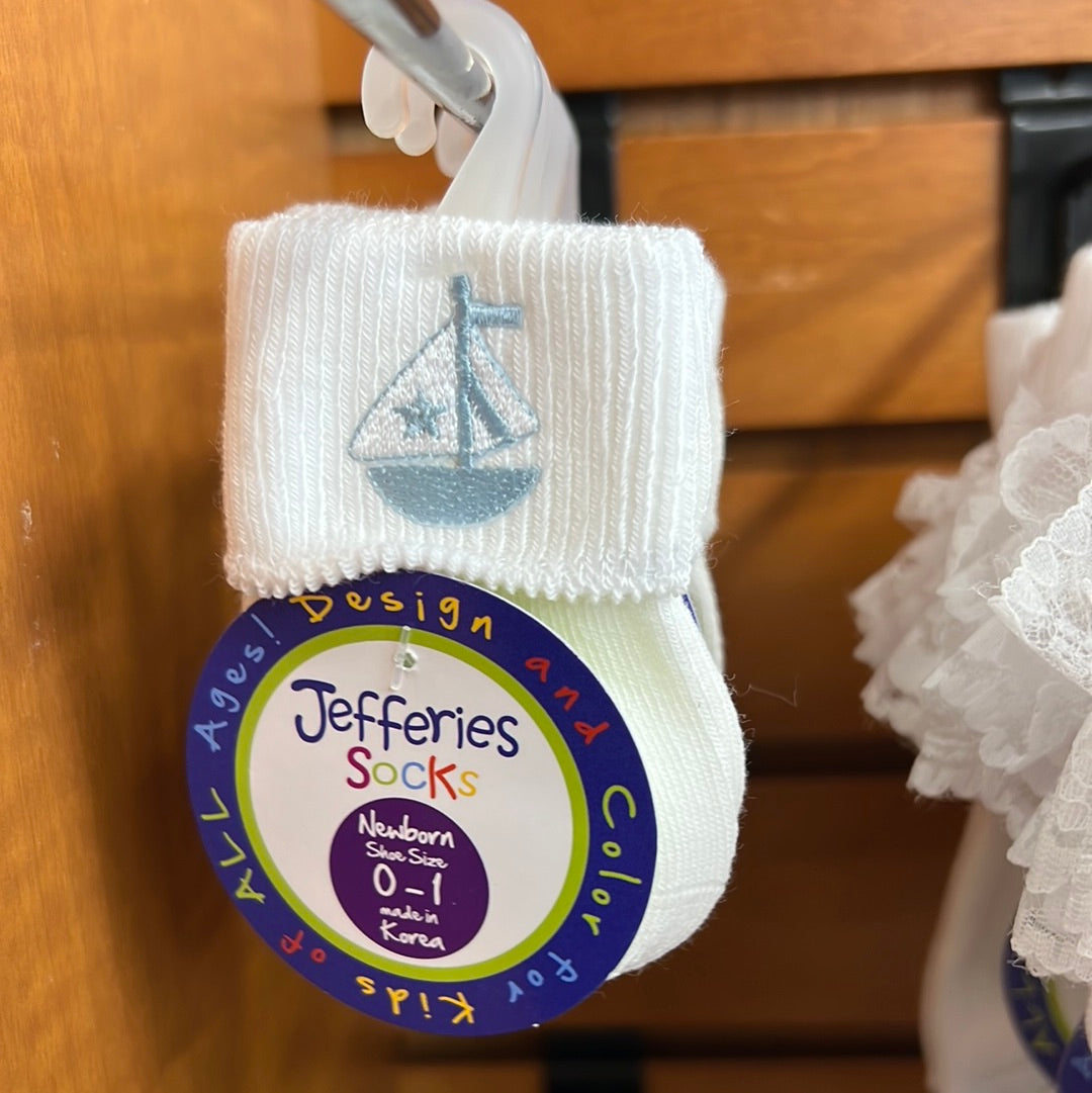 Newborn Embroidered Socks