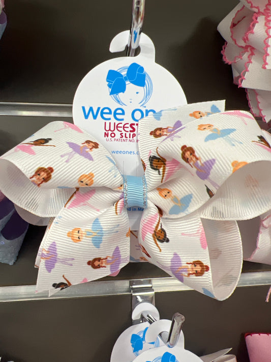 Ballerina Dancers Printed Bow