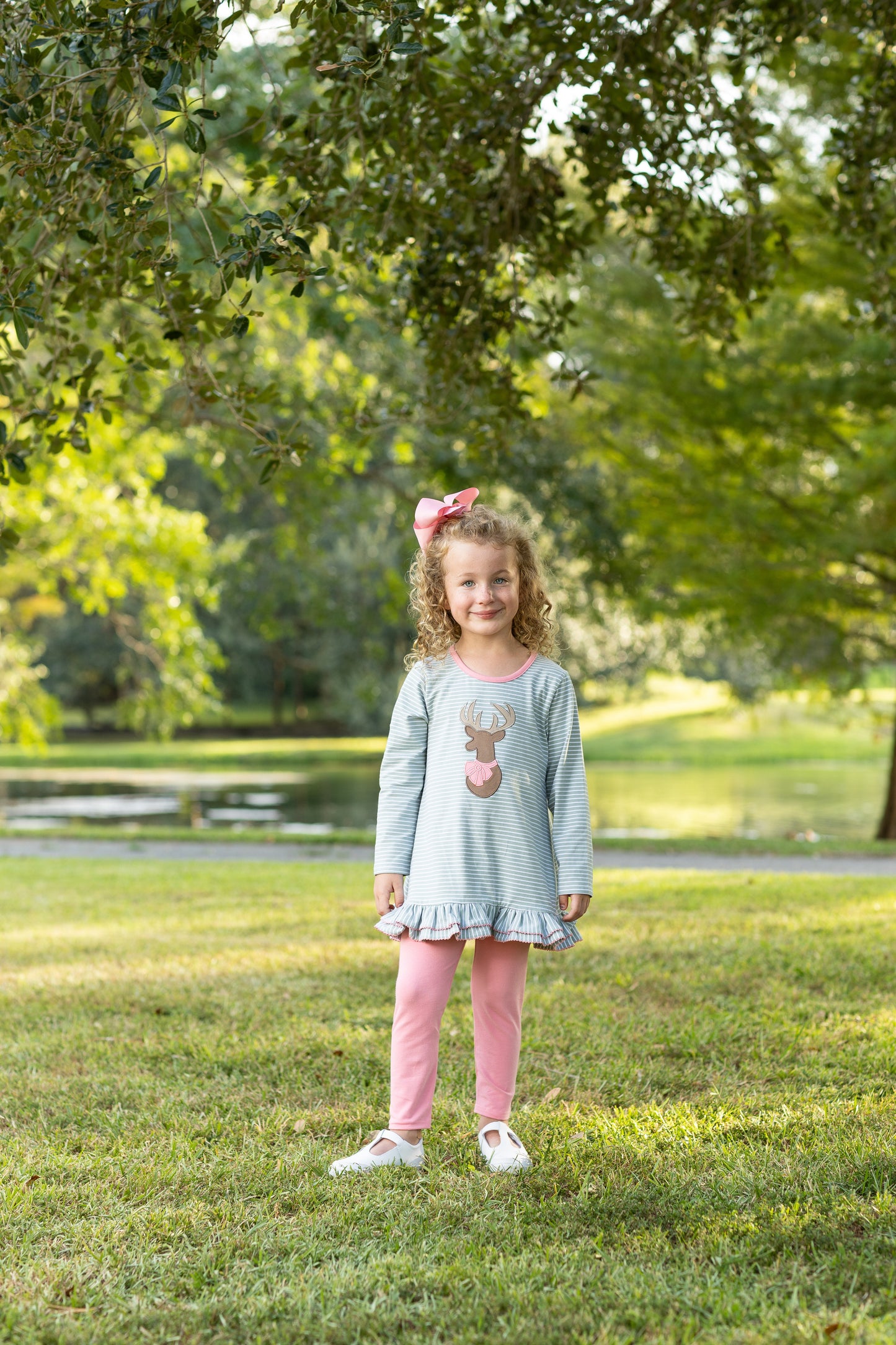 Trotter Street Deer Ruffle Pant Set