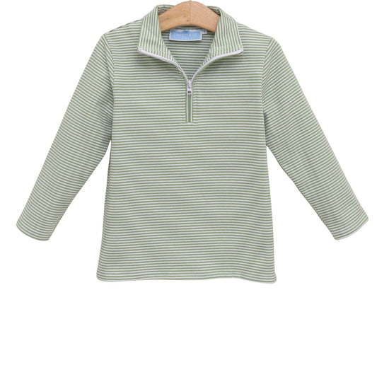 Trotter Street Tucker Pullover-Green Stripe