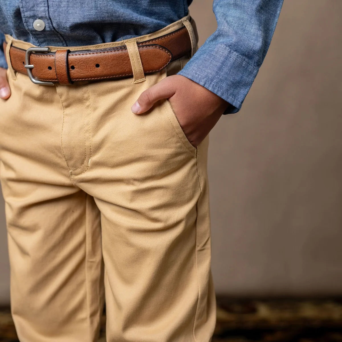 Hope & Henry Stretch Chino Khaki Pants