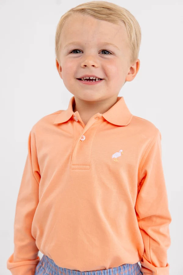 TBBC Prim and Proper Polo LS Seashore Sherbet