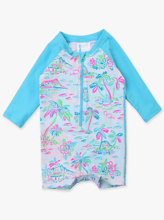 Rugged Butts Tropical Resort Boy Rash Guard