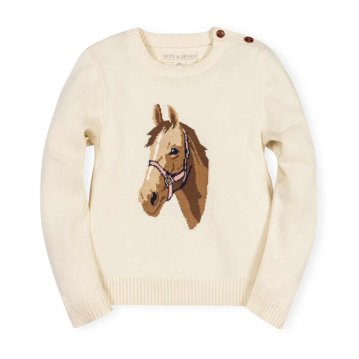 Hope & Henry Horse Sweater
