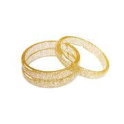 Lilies & Roses Glitter Gold Bangles