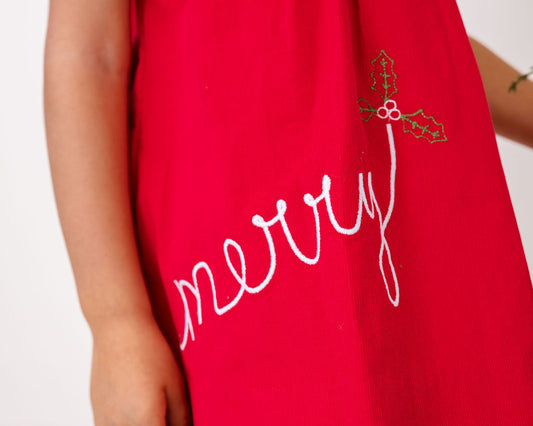 Lullaby Set Red Corduroy Merry Dress