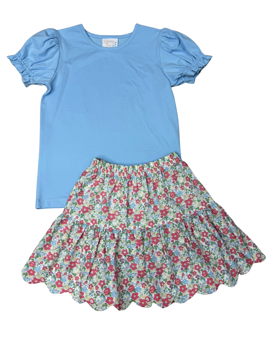 Whimsy Bay Bouquet Twirl Skirt Set