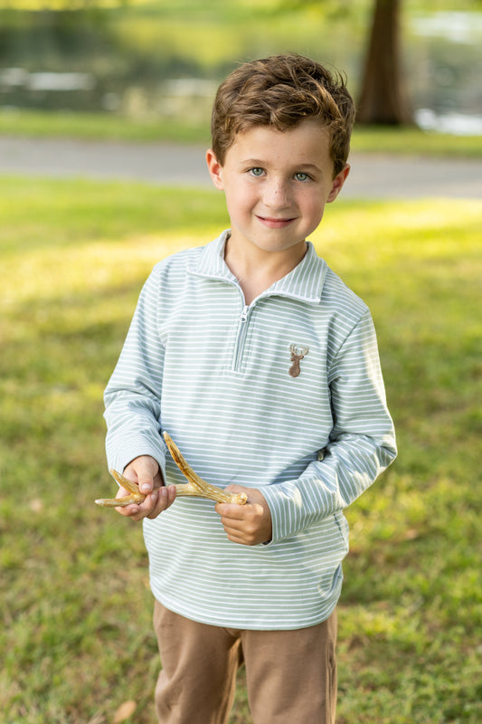 Trotter Street Deer 1/4 Zip Pullover
