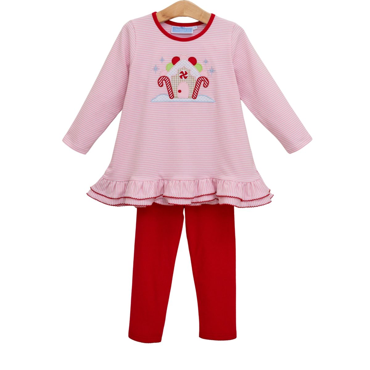 Trotter Street Gingerbread House Girl Pant Set
