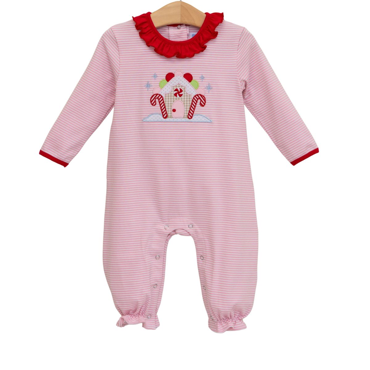 Trotter Street Gingerbread House Girl Romper