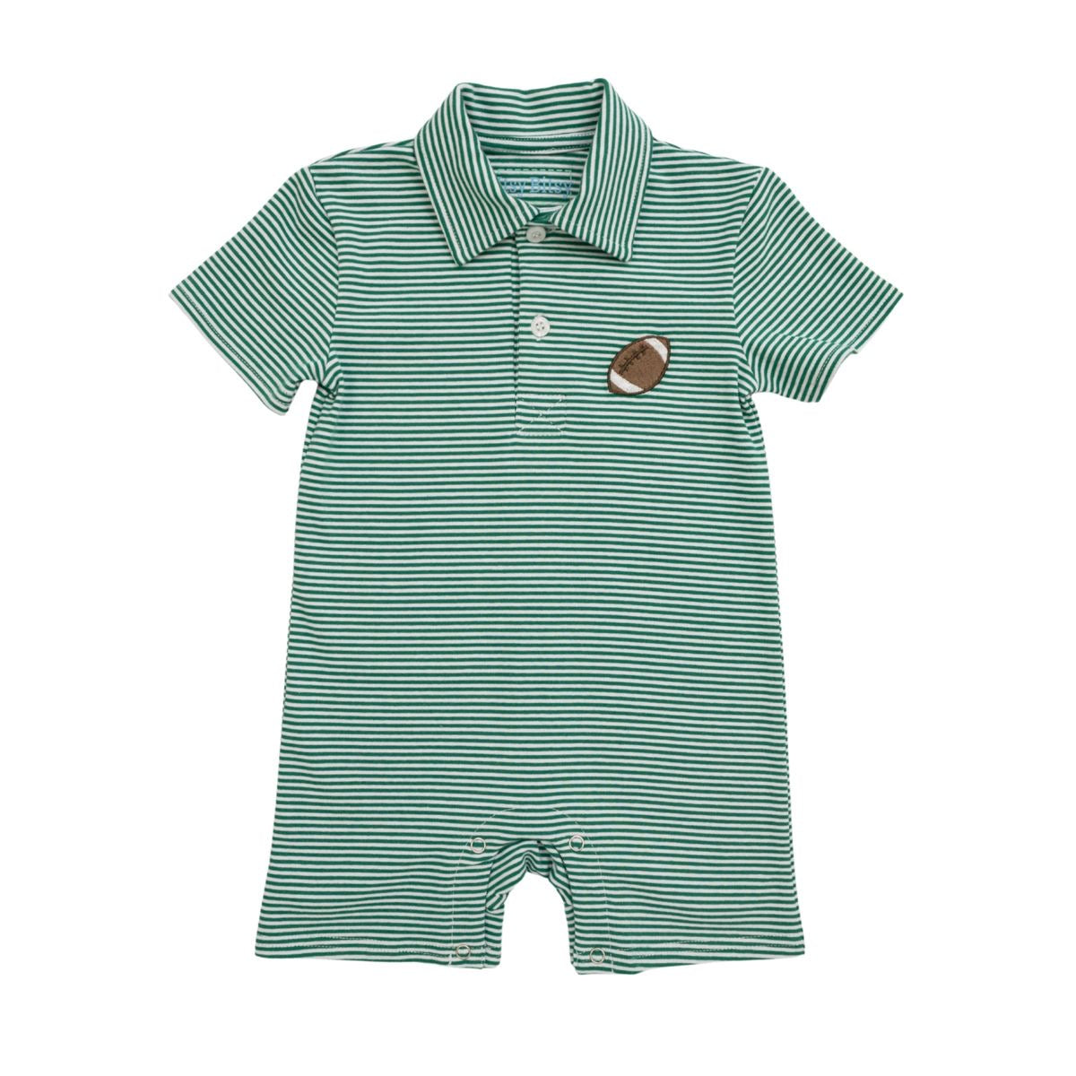 Itsy Bitsy Green Football Romper