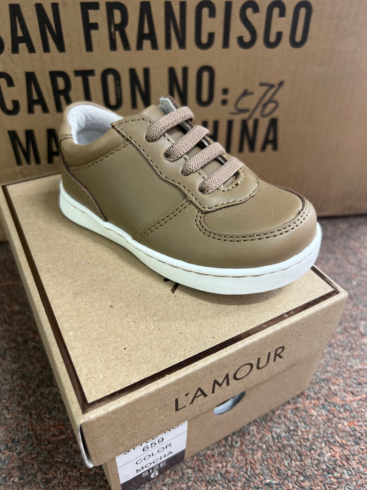 L’amour Elastic Lace Sneaker-Mocha