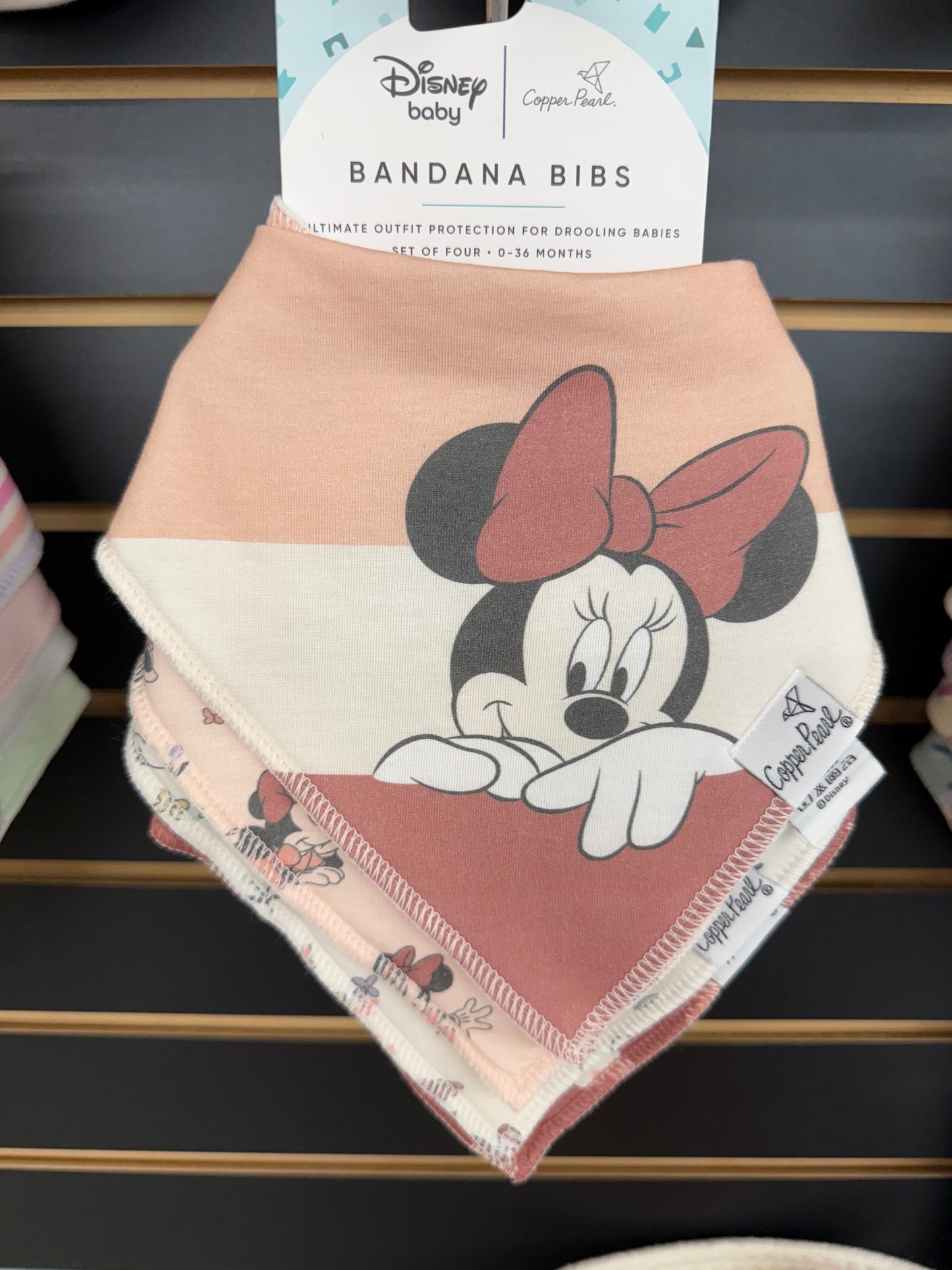 Copper Pearl Minnie Mouse Bibs