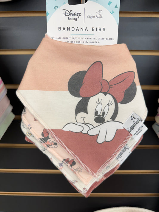 Copper Pearl Minnie Mouse Bibs