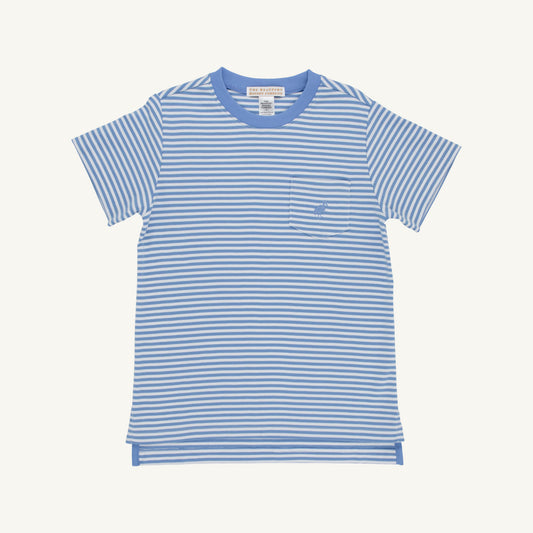 TBBC Sunrise Blvd Blue Stripe Carter Crewneck
