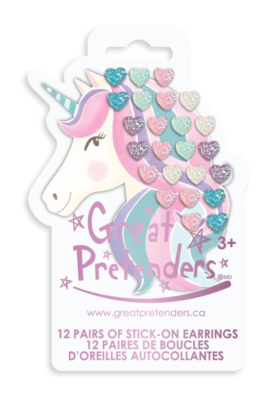Great Pretenders Rhinestone Royalty Stick on Earrings