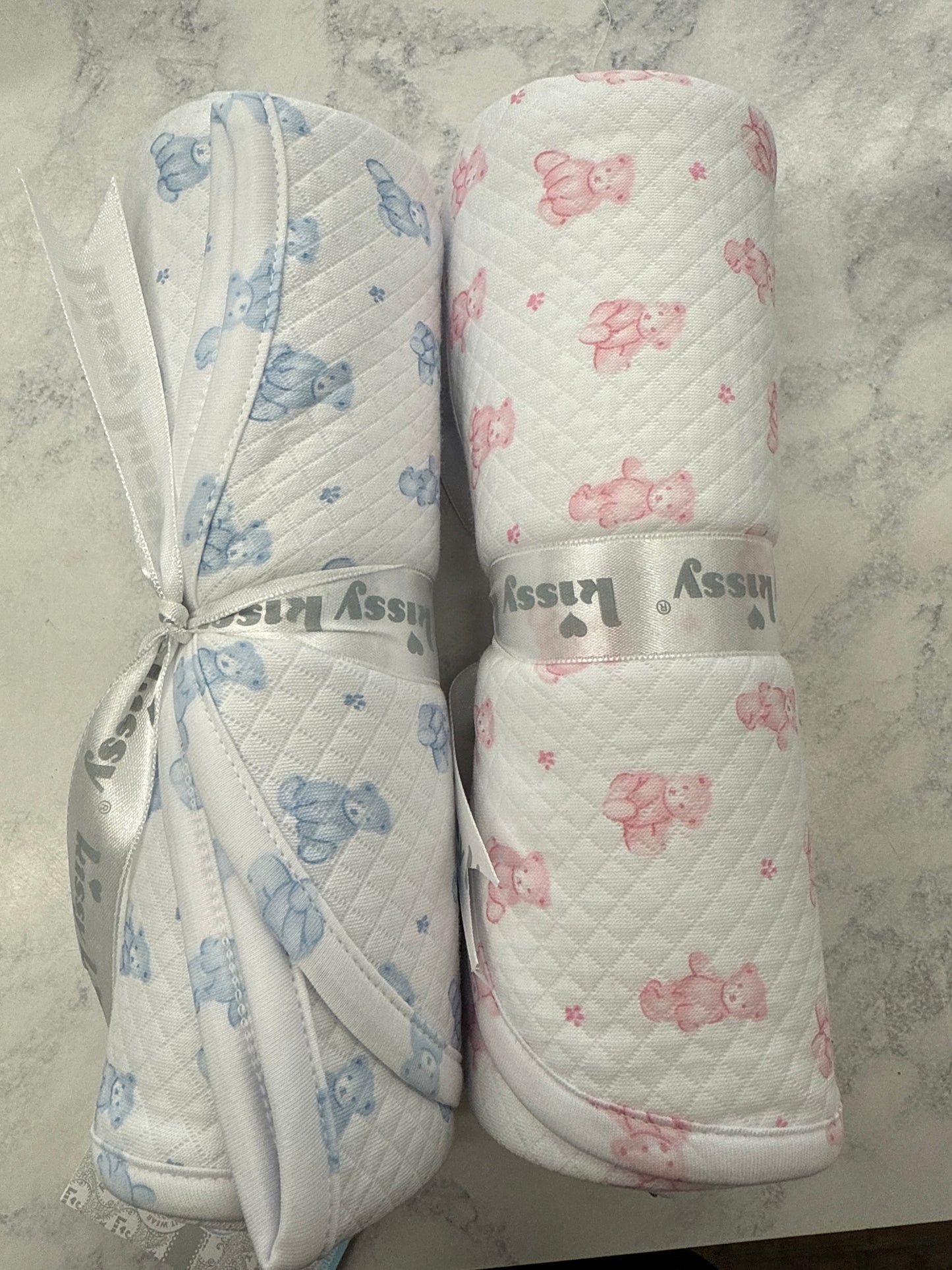 Kissy Kissy Jacquard Bear Blanket