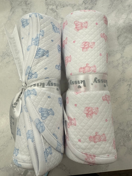 Kissy Kissy Jacquard Bear Blanket