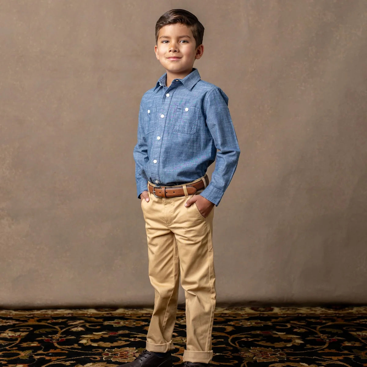 Hope & Henry Stretch Chino Khaki Pants