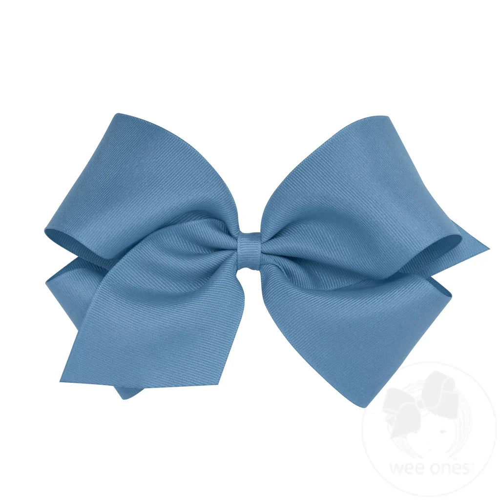Wee Ones Smoke Blue Bow