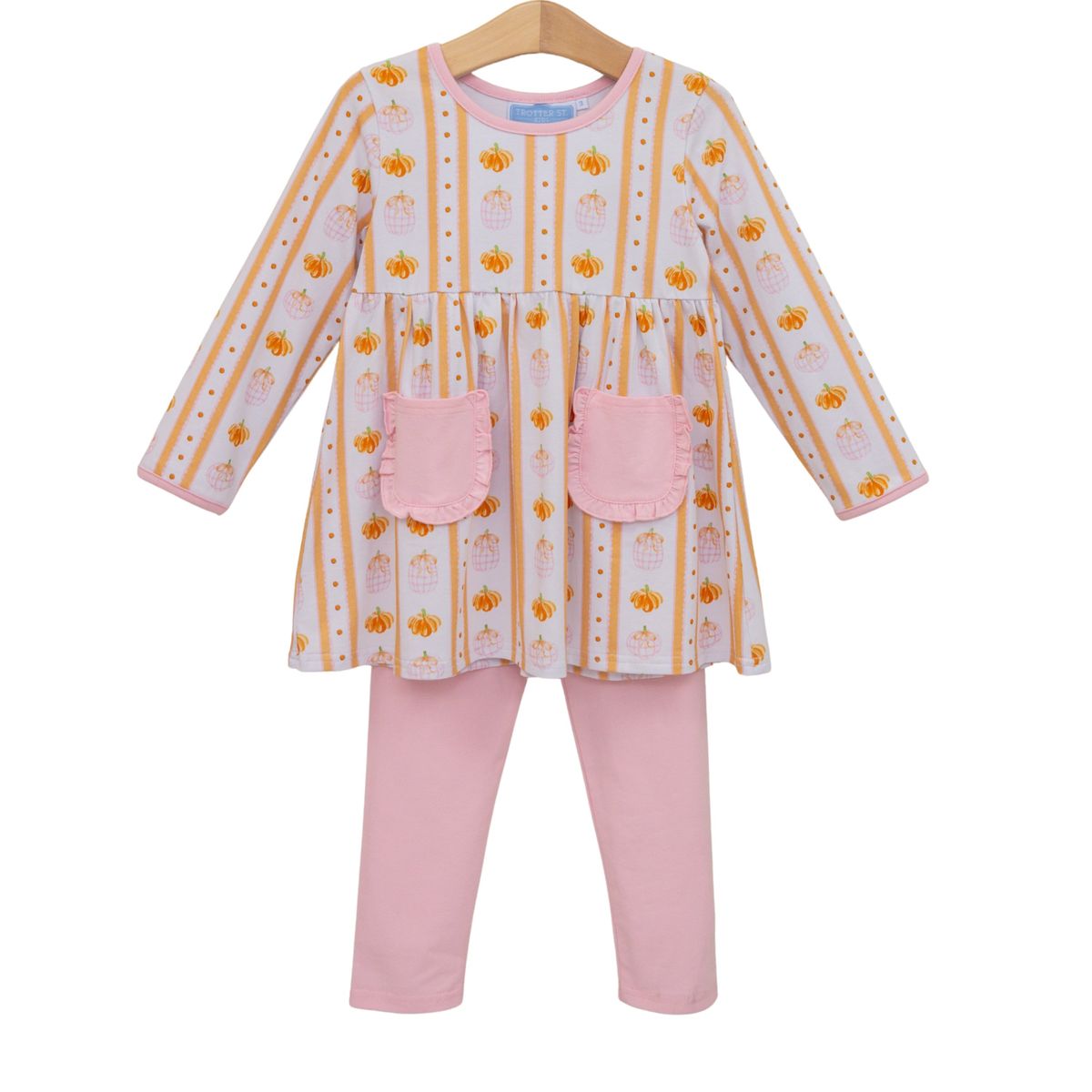 Trotter Street Pumpkin Patch Ruffle Pant Set