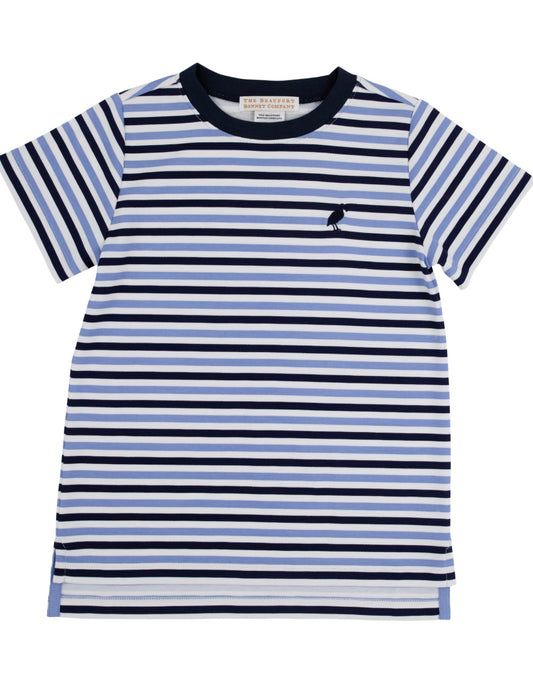 TBBC Nantucket Navy Stripe Carter Crewneck