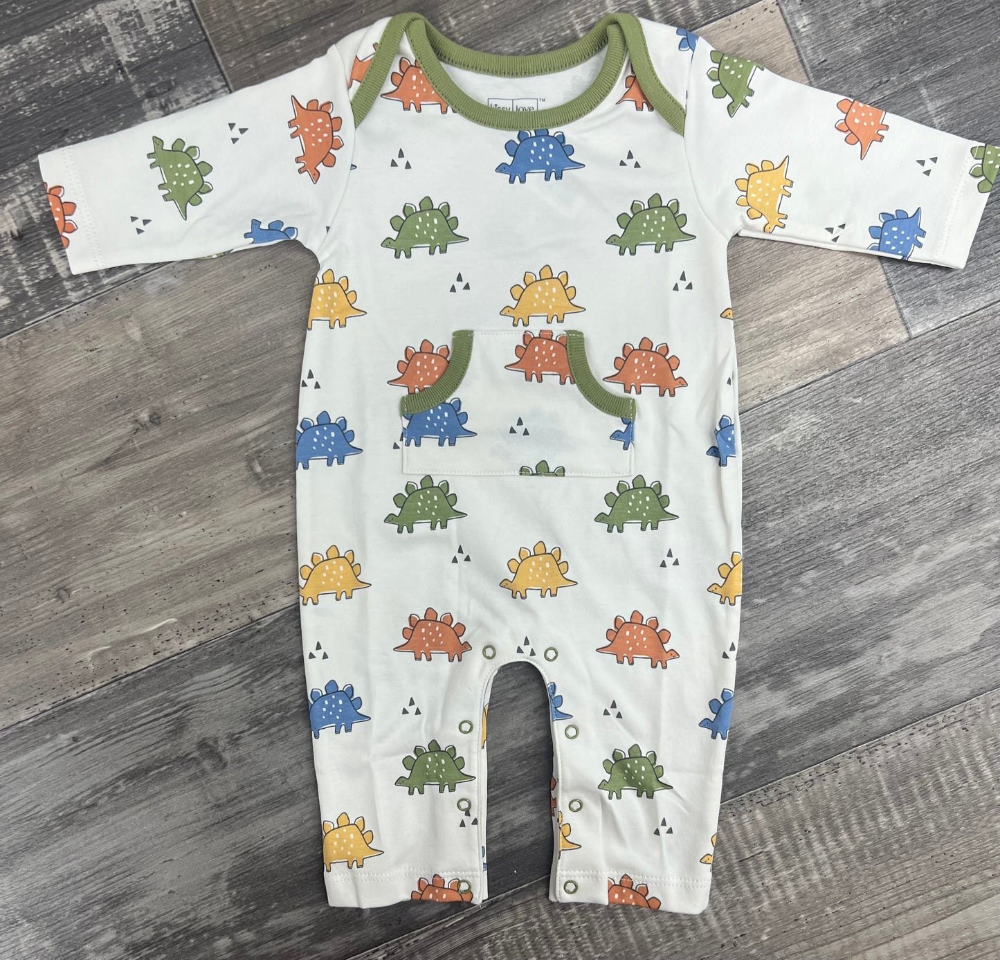 Kissy Love Long Sleeve Dino Playsuit