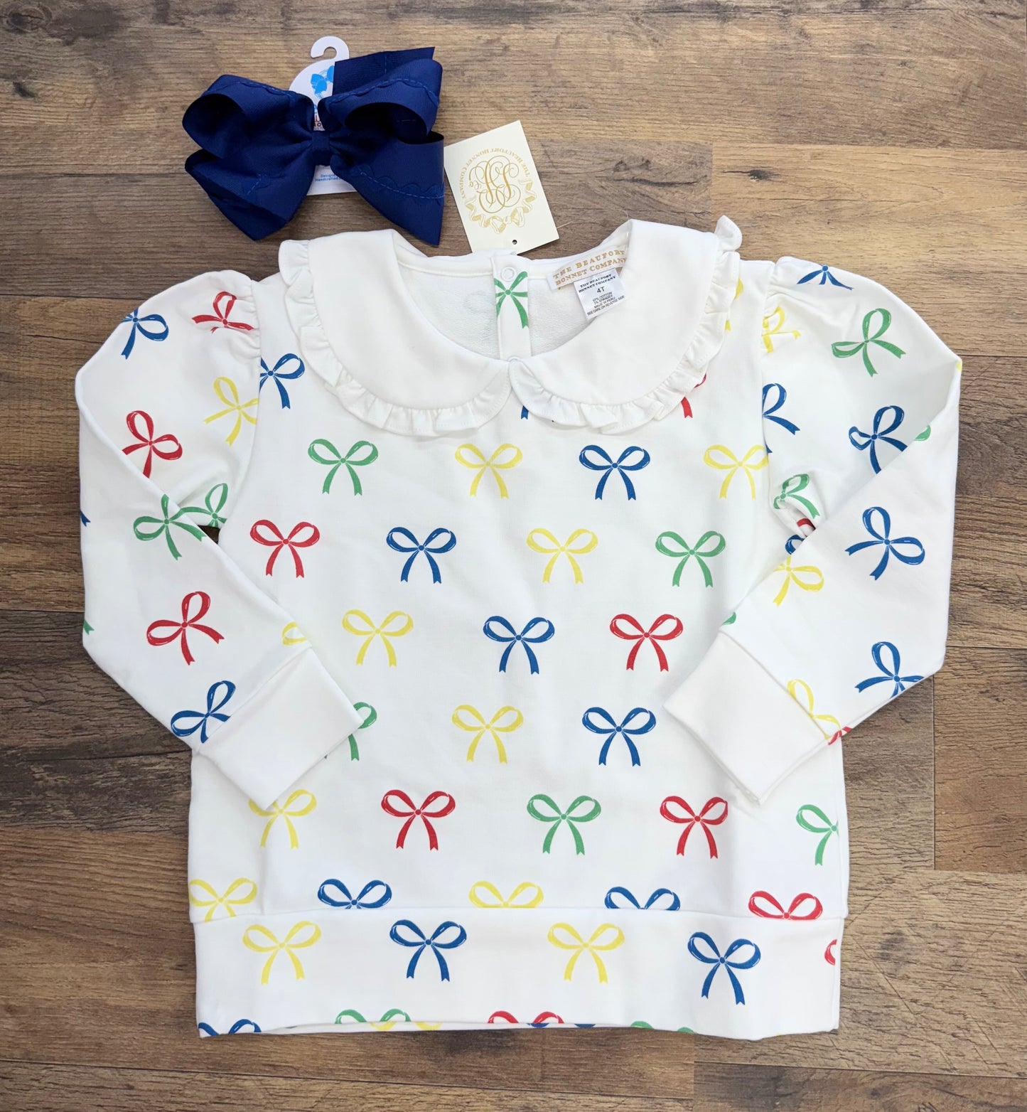 TBBC Ribbon Reminder Ruffle Crewneck