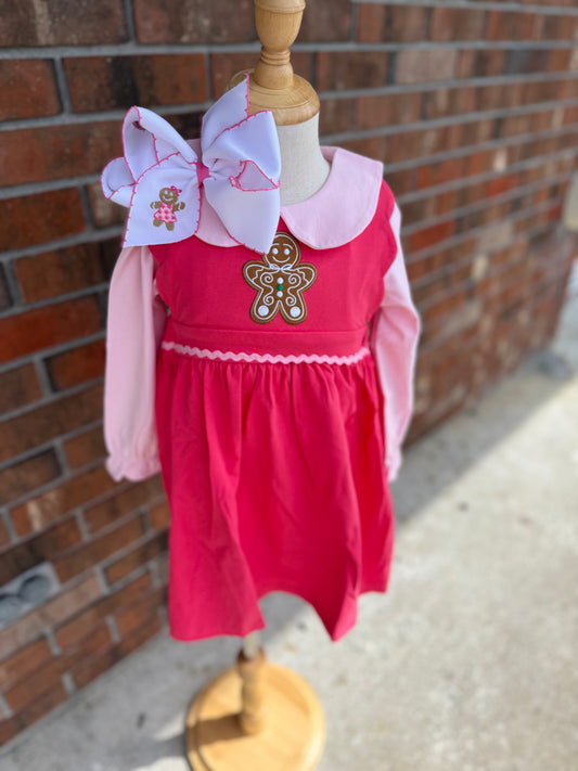 Jumping Jolly Gingerbread Girl Dress