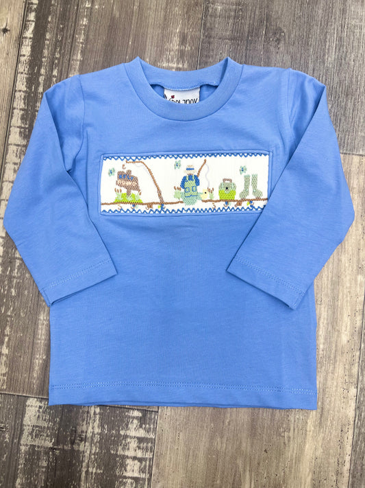 Delaney Smocked Long Sleeve Fishing Shirt