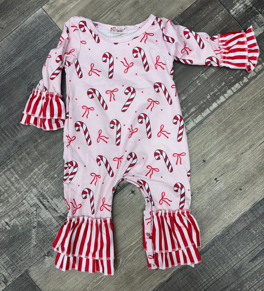 Clover Cottage Candy Cane Romper