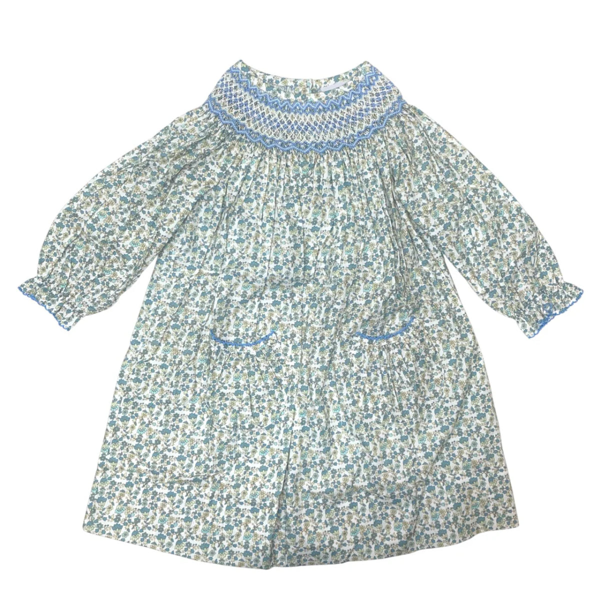 Delaney Floral Smock Bishop Dress