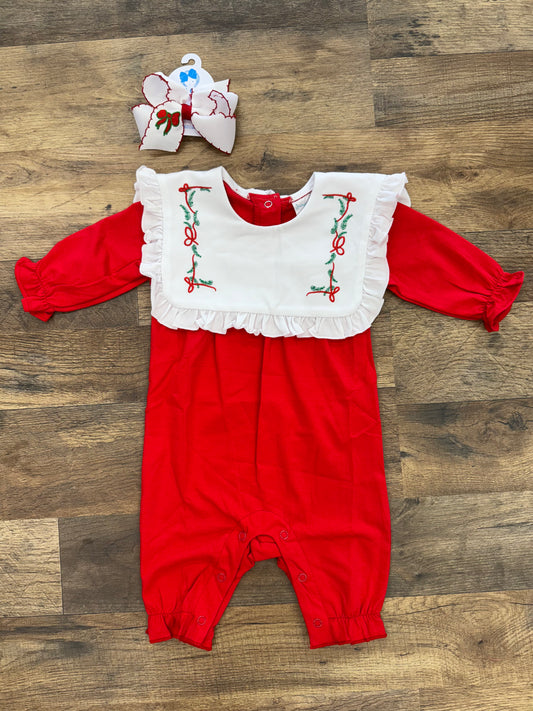 Jumping Jolly Holly Romper