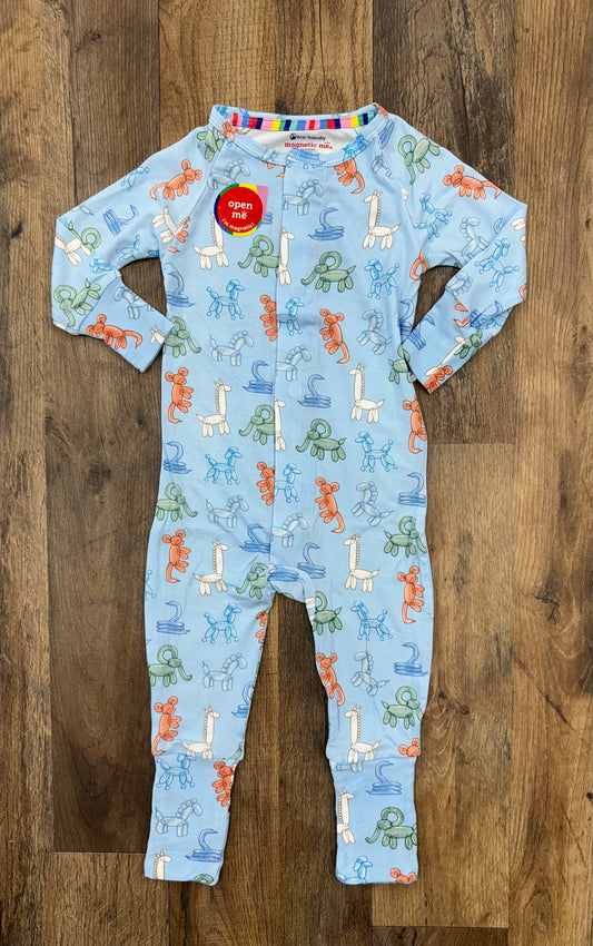 Magnetic Me Blue Party Animals Glow in Dark Coverall