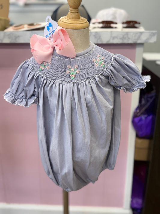Three Sisters Flower Bouquet Smocked Bubble